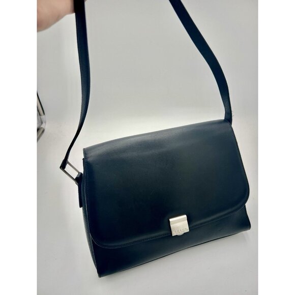 VTG Rare 90's Coach Bridle Flap Satchel Bag Purse E8E-6702 Made In Italy Black - Picture 1 of 15